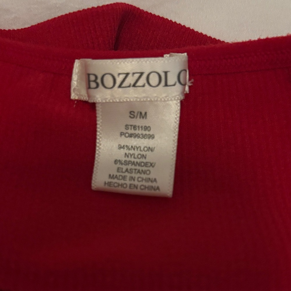 Red Ribbed Crop Top - Picture 3 of 3